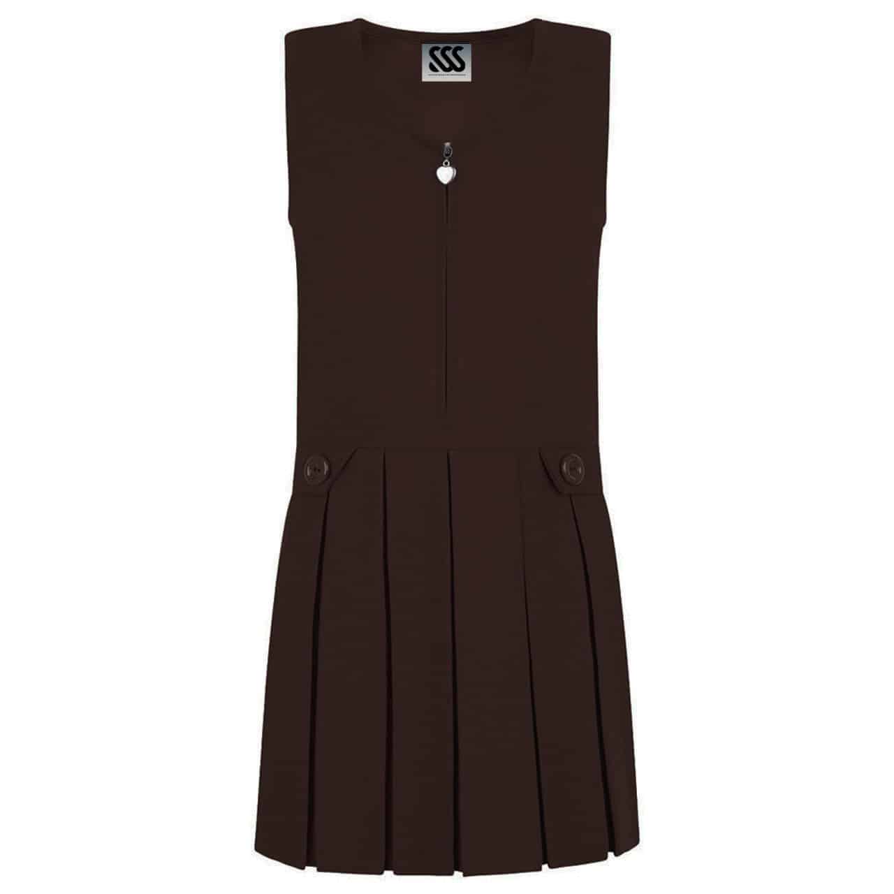 Box Pleat Zip Front Pinafore - Image 4