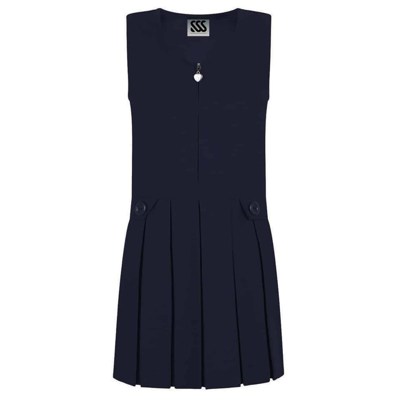 Box Pleat Zip Front Pinafore - Image 6